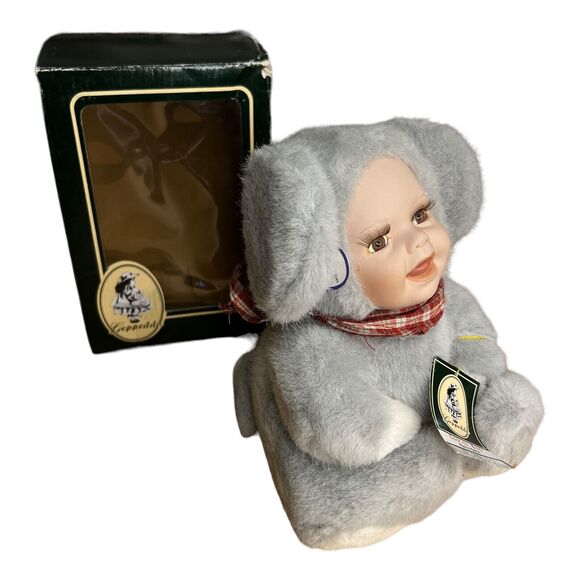 Vintage Geppeddo Cuddle Kids Marty Mouse Doll Porcelain Face with Tags & Box - Picture 4 of 4